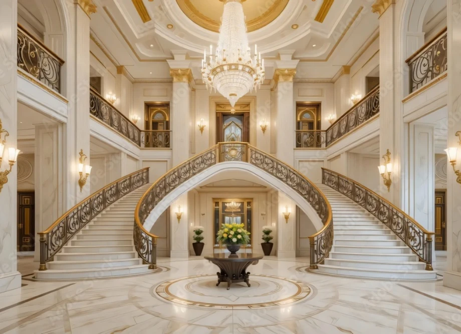 luxurious mansion foyer - Crown Jewel